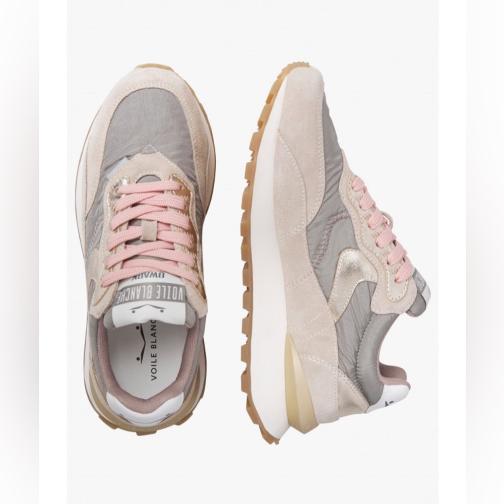 NWT VOILE BLANCHE QWARK HYPE WOMAN
Suede & Technical Fabric Sneakers BEIGE-GREY - Picture 3 of 16
